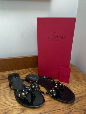 Valentino Garavani - Black Studded Sandals